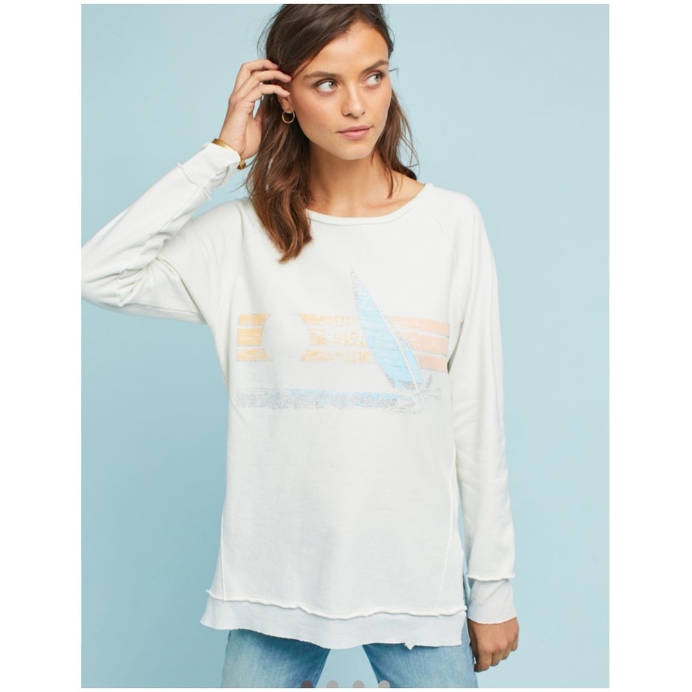 Anthropologie Sol Angeles Sunset Tunic Sweatshirt Sunset Surf Size Small Anthro